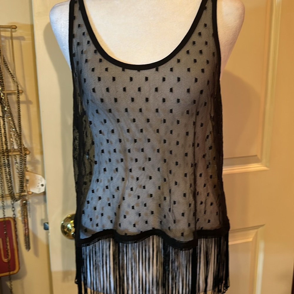 Bongo see through fringe bottom w/ tags